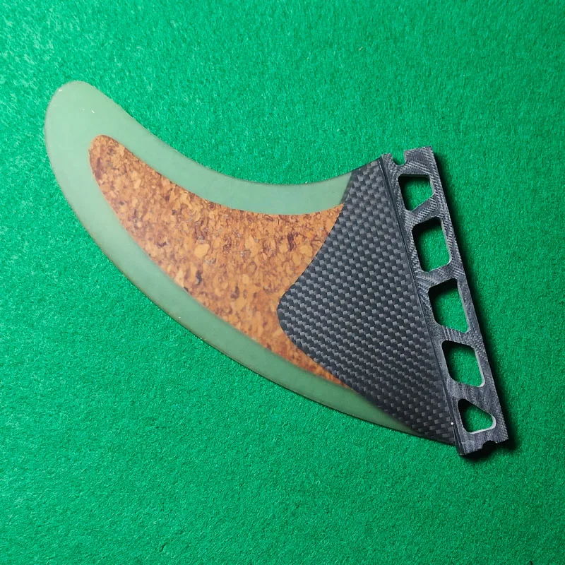 NEW FUTURE MF M Wood Grain Surfboard Fin-Semi-Carbon + Wood Composite, Lightweight & High-Flex, Fits Midlength/Hybrid Board