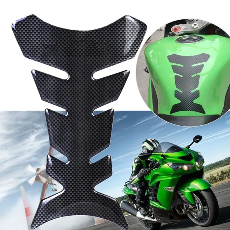 3D Carbon Fiber Fishbone Stickers Car Motorcycle Tank Pad Tankpad Protector For Motorcycle Universal Fishbone ulanzi universal cabron fiber extension rod 23 6cm