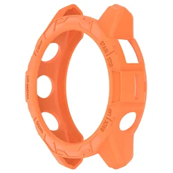 Premium Silicone Protective Case Cover for Smartwatches - Durable, Lightweight, and Stylish Design (Orange)