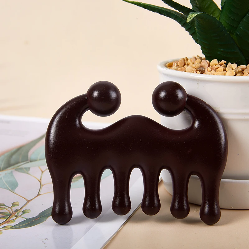 

Resin Massager Head Cervical Spine Massage Hair Comb Gua Sha Board Promote Blood Circulation Massager Tool