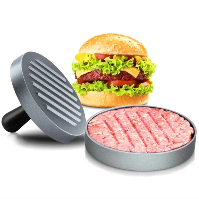 Burger Press Non-Stick Hamburger Patty Maker with Wax Paper Aluminum Burger Maker for Kitchen BBQ Grill