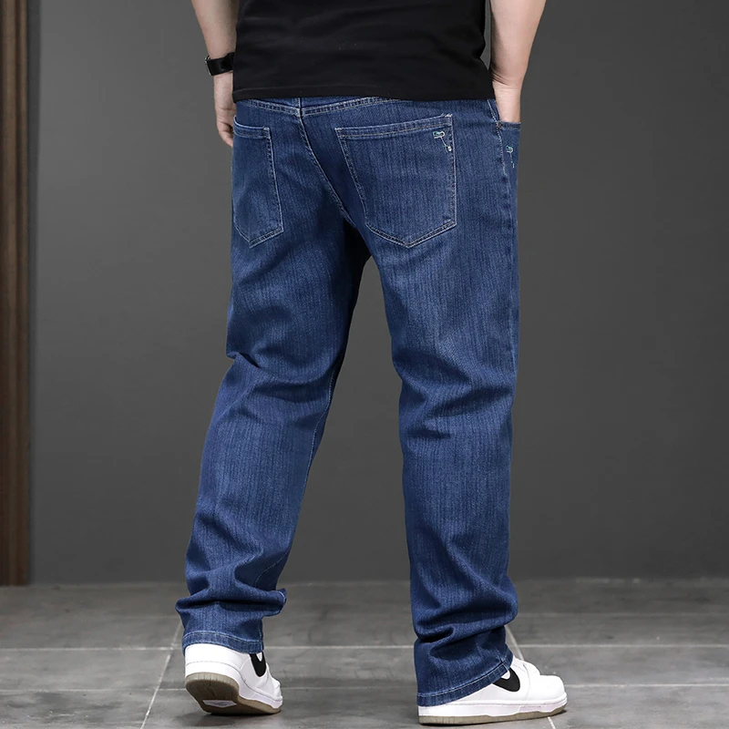 High Quality Denim Jeans Male Oversized 6XL 7XL 8XL Business Casual Jeans For Men's Fashion Trend Large Size Straight Loose 4