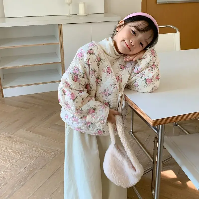 Girls New Cotton Clothes for Childrens Loose and Warm Cotton Clothes for Girls Fashionable New Autumn and Winter Coat