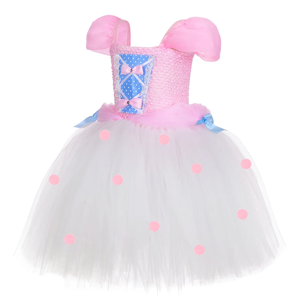 Toy Bo Peep Kostüm für Mädchen Geburtstag Party Kleider Tutu Prinzessin Kleid Schäferhundin Cosplay Halloween Kostüm für Kinder Kleidung – Detail 4
