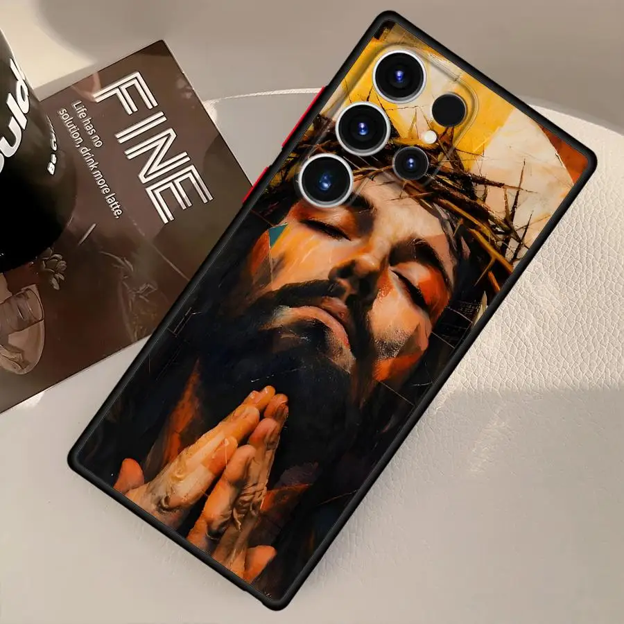 Divine-Inspired Protective Phone Case with Jesus Design