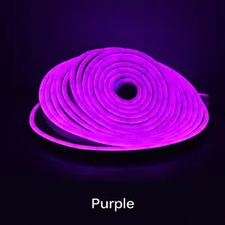 Versatile Neon LED Flexible Silicone Light Strip - 5M 600 Lights for Indoor and Outdoor Use (Purple light)