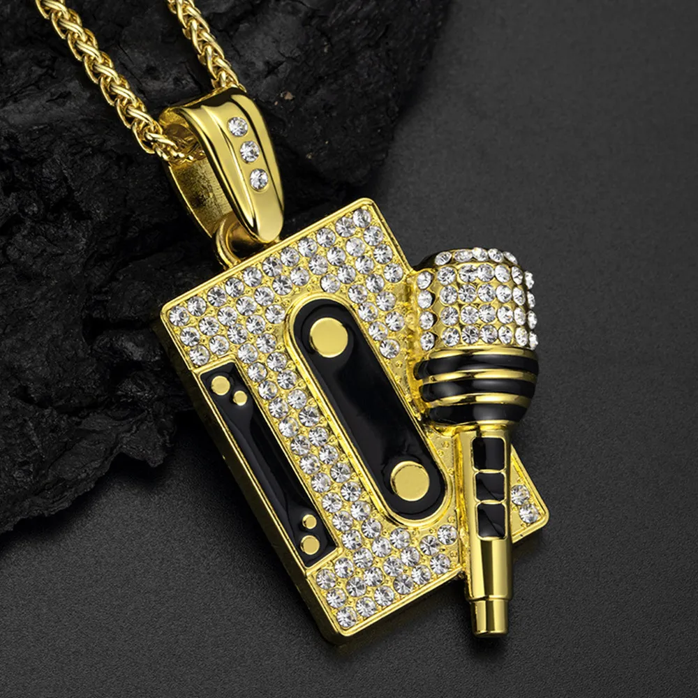 

Hip Hop Style Fashion Pendant Long Sweater Chain European and American Trend Wide Cuban Chain Personality Punk Necklace Set