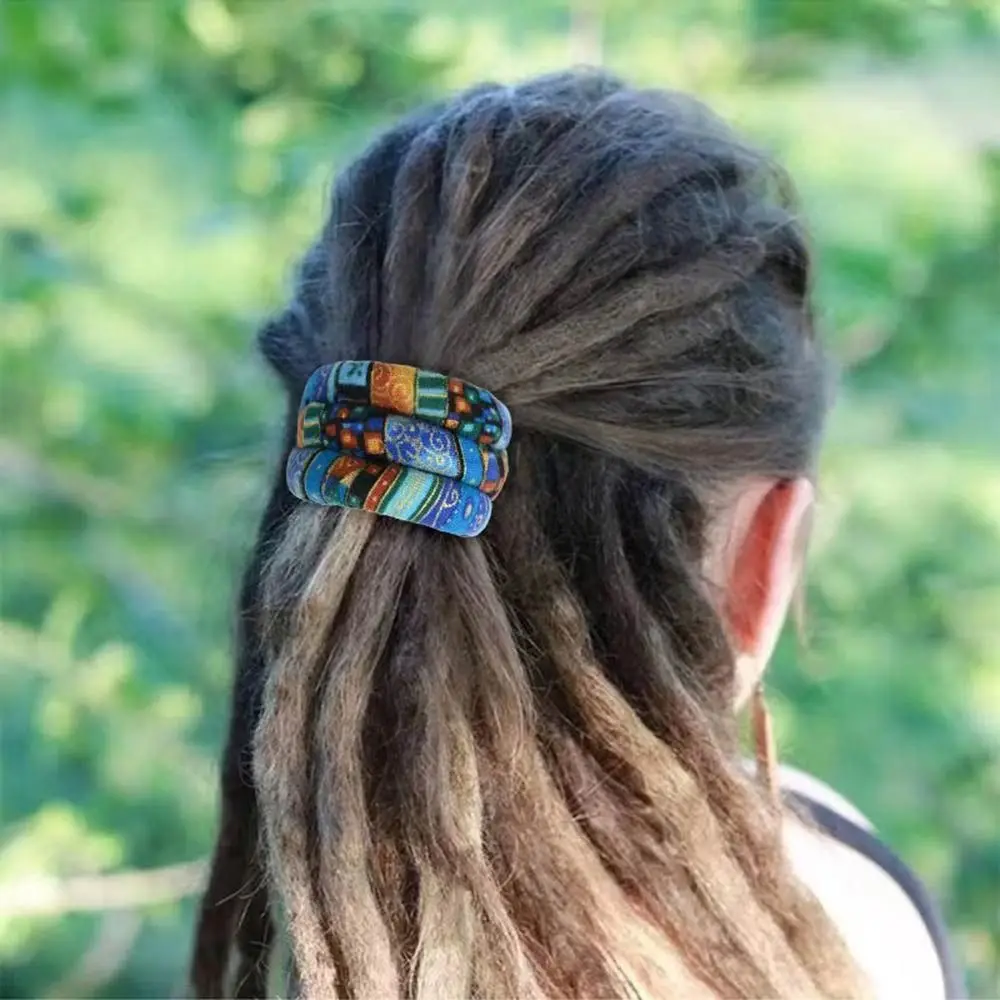 Woman Bohemian Ethnic style Ponytail Spiral Lock Hair Tie Long Hairband Hairband Bendable Hair Ties