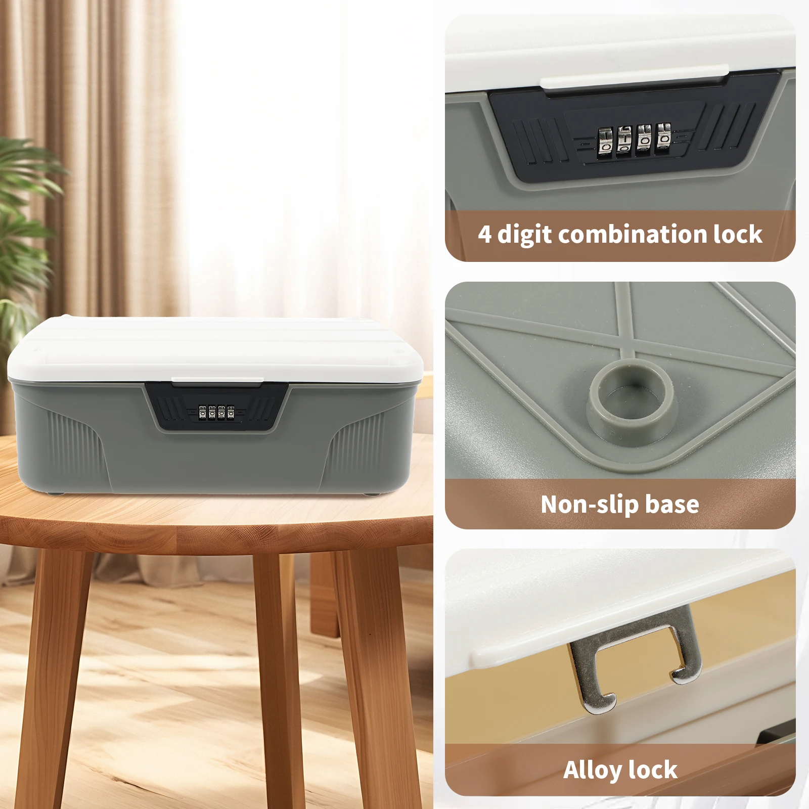 Portable ABS Digital Password Lock Safe Box