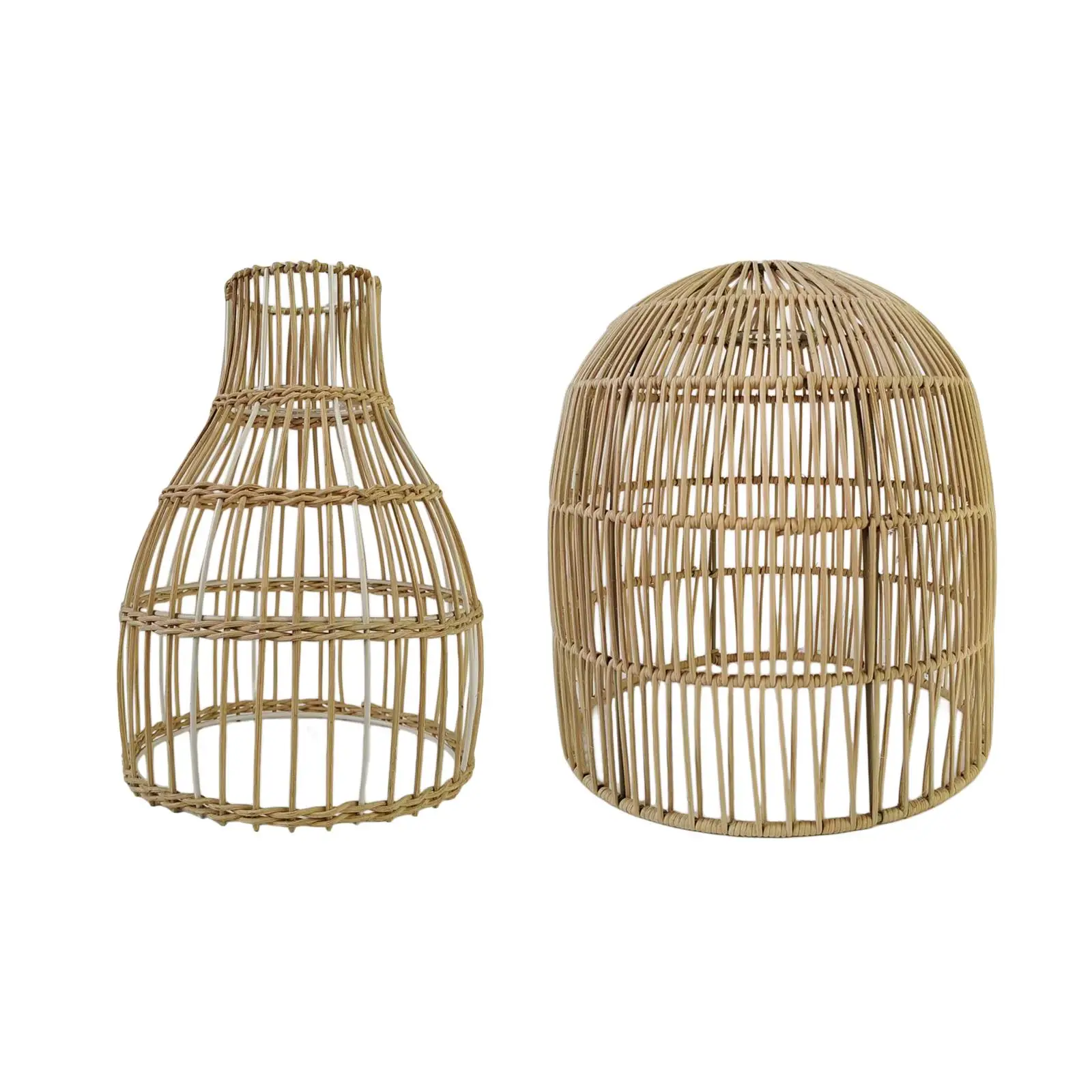 Rattan Lamp Shade Replacement Ornament Light Fixture Handmade Lamp Shade for