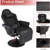 Massage Gaming Recliner Chair, Ergonomic Backrest & Seat Height Adjustment Swivel Recliner, PU Leather High Back Computer Chair 4