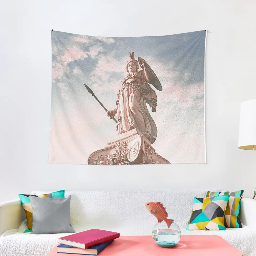 

Athena Statue at the Academy of Athens Tapestry Mushroom Room Decoration Accessories Wall Coverings Tapestry