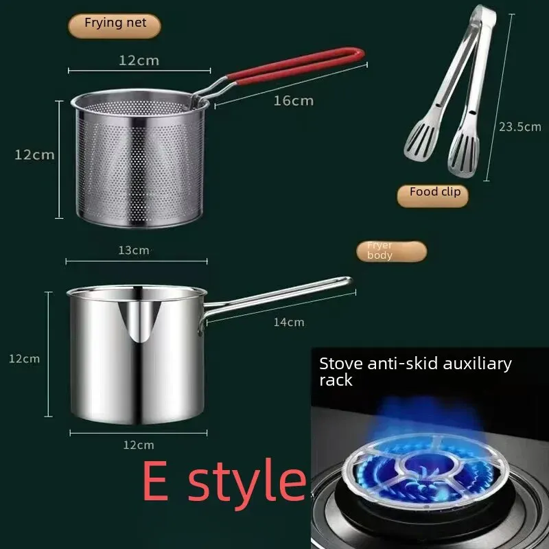 304 thick pot body [silicone handle leakage blue + clip + stove rack] with lid