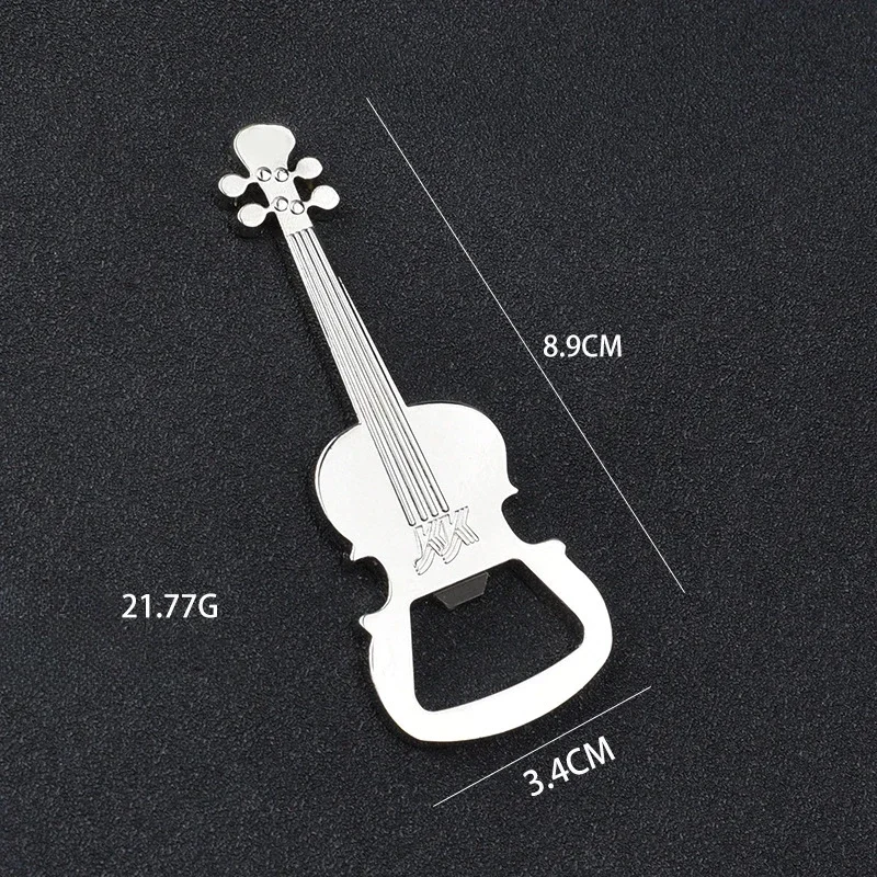 Simulation Guitar Model Bottle Opener Metal Keychain Pendant Beer Opener Wine Opener Wine Accessories Kitchen Accessories