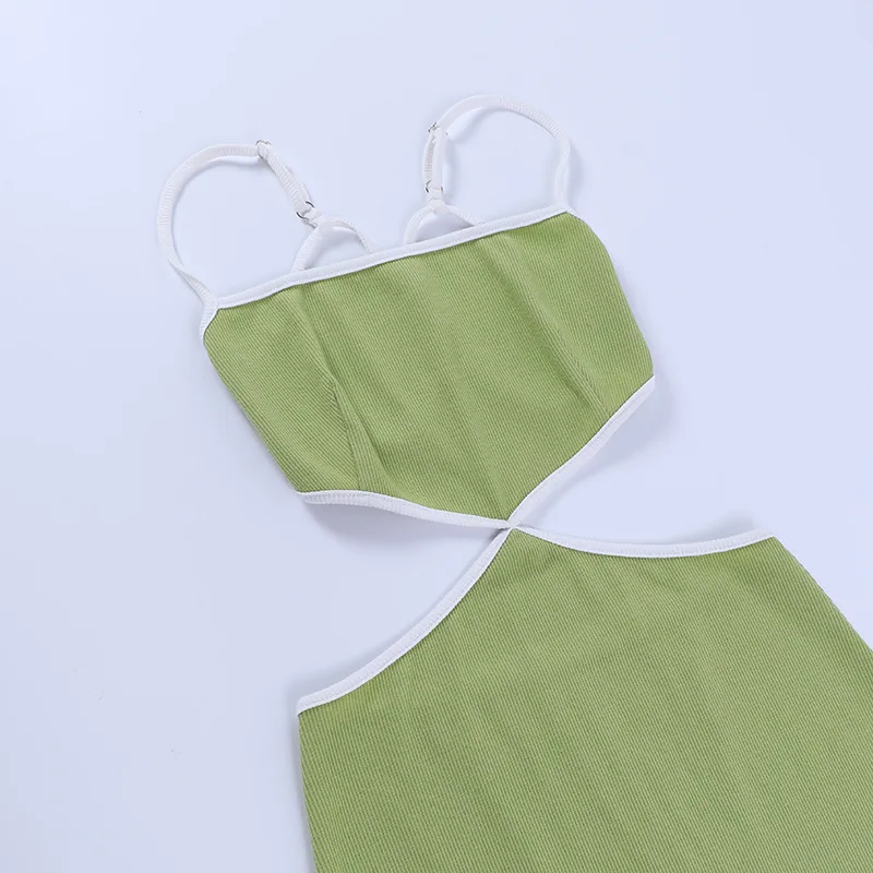 Feminino sem Costas Retalhos sem Mangas Vestidos de Festa Abdieso Verde Cortar Sexy Mini Bodycon Vestido 2022 Verão Preto Feminino Y2k 10 Computers & Electronics