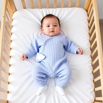 Neonate Ragazzi Pagliaccetti Primavera Autunno Infantile Strisciante Tuta Casual Cotone Neonato Manica Lunga Abbigliamento Morbido 0-6 Mesi