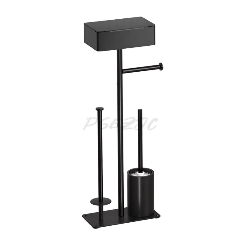 Toilet Tissue Holder Stainless Steel Floor Standing Roll Paper Holder Bathroom Floor Toilet Paper No Drill Holes