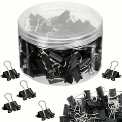 Premium Metal Notebook Clips - Pack of 60 for Office, Classroom, and Educator Use (Black)