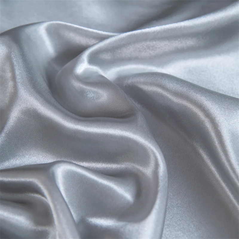 High-End Solid Color Mattress Cover Luxury Satin Fitted Sheet With Elastic Band Bed Sheet 140x190 150x190 Fit Sheet