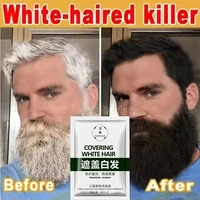 Herbal Anti-grey Treatment Hair Dye Shampoo White To Black Permanent Repair Natural Color Nourish Scalp Hair Care Products