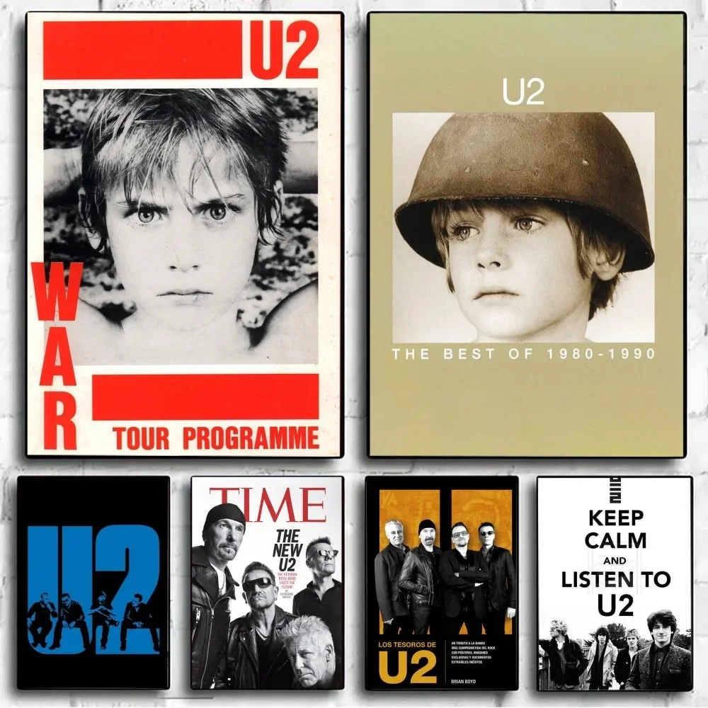 U2 Band Poster Poster Fai Da Te Carta Kraft Vintage Poster Wall Art Painting Study Stickers Big Szie Wall Painting