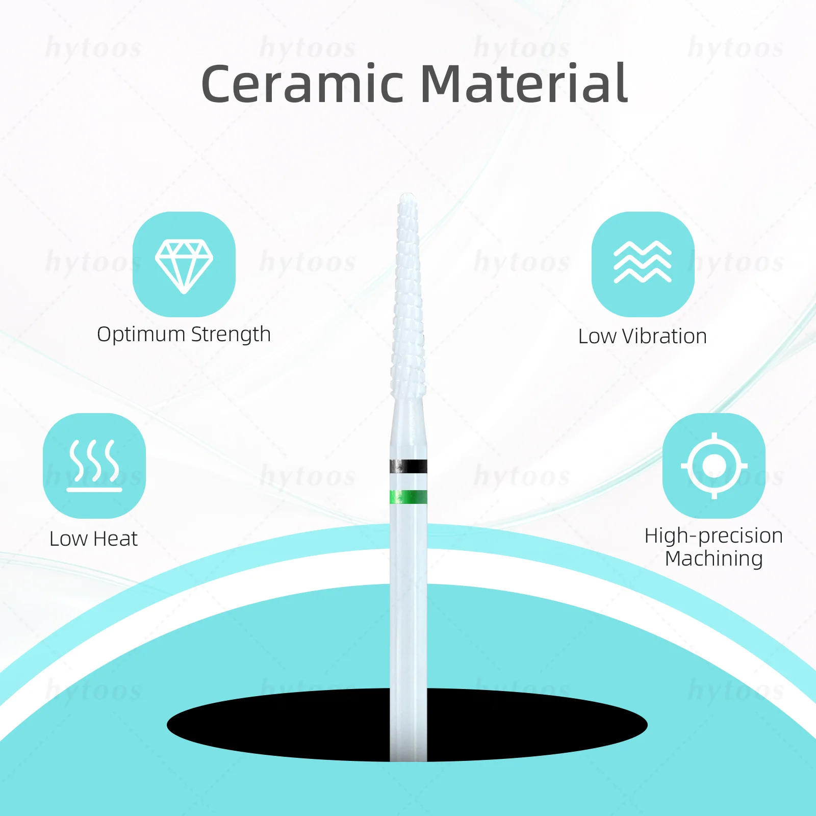 HYTOOS 콘 큐티클 클리너 화이트 세라믹 네일 드릴 비트 (각질 제거용) 네일 프리핑 도구 드릴 비트 (매니큐어 기술자용)