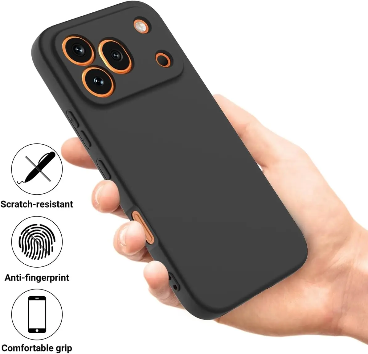 Fashionable Solid Color Shockproof Liquid Silicone Phone Case with Lanyard