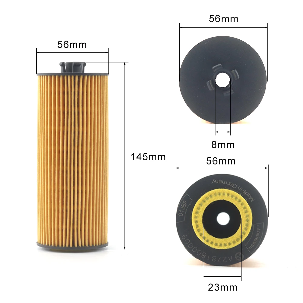 2PCS/4PCS A2781800009 Automobile Oil Filter for W176 A45 C117 C218 X218 W212 S212 E63 G500 G63 car oil filter car filter car filter set