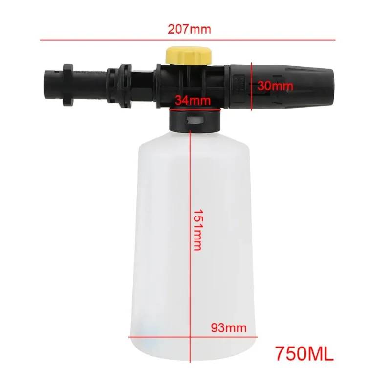 750ML Snow Foam Lance Car Soap Foam Generator High Pressure Washers For Karcher K2 K3 K4 K5 K6 K7 Adjustable Sprayer Nozzle 6