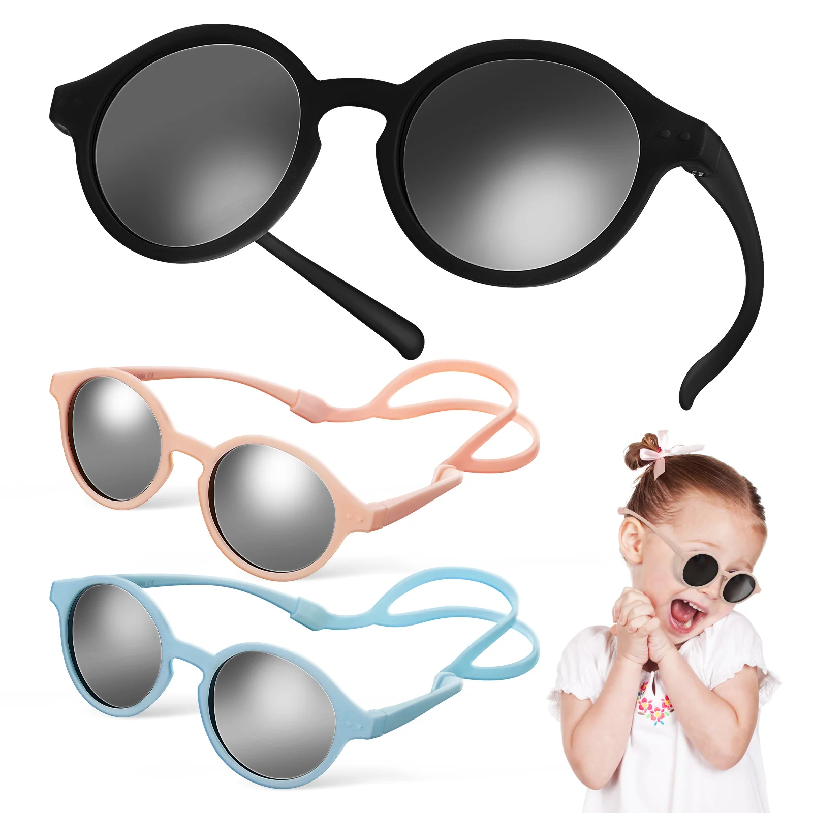 

3 Pcs Toddler Eyeglass Kids Sunglasses Party Girl Girls Fashion Eyeglasses Women Polarized