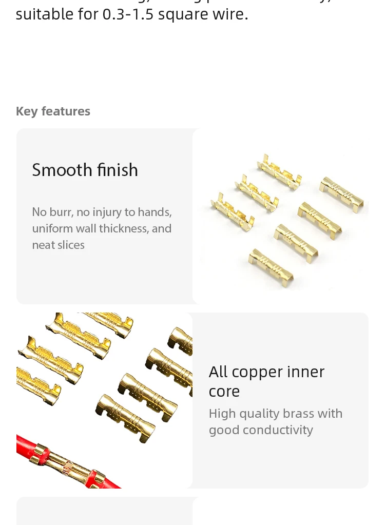 Description Picture 5 of item50pcs 100pcs 200pcs Docking Terminal U Type Terminal Tab 0.3 To 1.5mm2 Terminal Block Connector Double Connector Terminal
