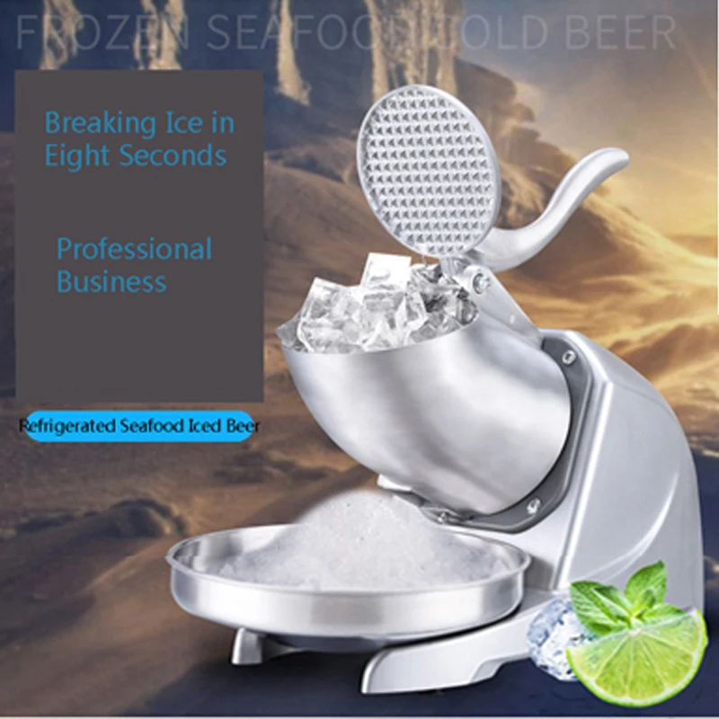 Shaved Ice Machine Strong Powerful For Home&Commercial Use,Steel Ice Crusher With Dual Blades&Lips,Higher Out