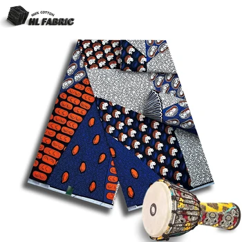 2026 New style hollandais African wax print fabric 100% cotton 6 yards tissus couture for wedding decoration 1