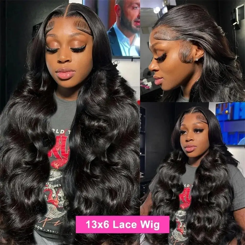 13x4 13x6 HD 200 Density Body Wave Lace Front Wig Pre Plucked 360 Lace Frontal Wig Human Hair Wigs For Women 5x5 Closure Wig