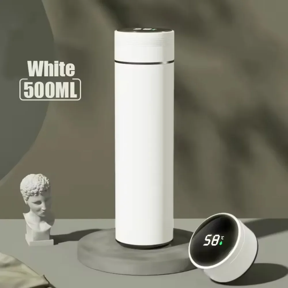 Smart Digital Temperature Display 500ml Stainless Steel Thermos Cup - Long-lasting Heat Retention
