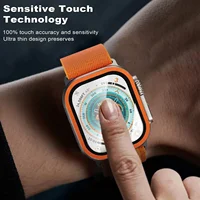 Cadre métallique en titane pour Apple Watch Ultra 3 2 49mm, film anti-rayures en verre trempé 9H pour protecteur d'écran Ultra3 Ultra2 2025 3