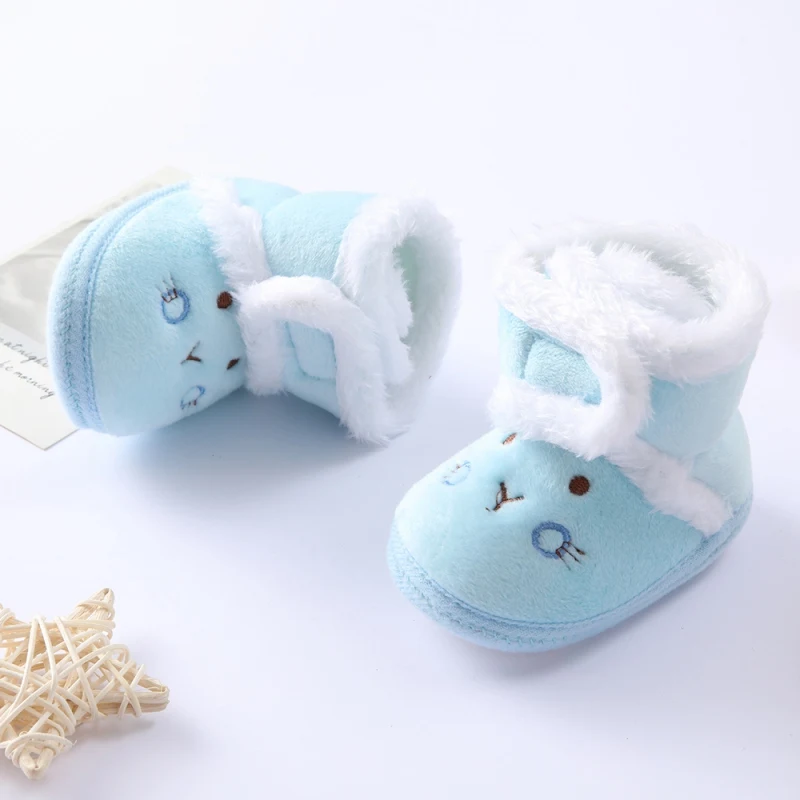 Baywell Baby Boots Autumn Winter Warm Newborn Girls Boys Walking Shoes Infant Toddler Soft Sole Fur Non Slip Snow Boots 0-18M