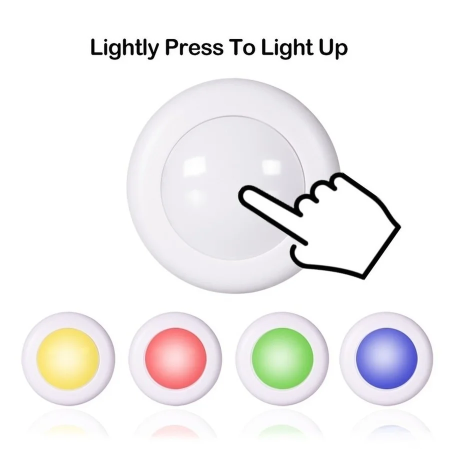 Selling LED Cabinet Light RGB Puck Lights Remote controller Dimmable Under Shelf Kitchen Counter Lighting Decoration Night lamps