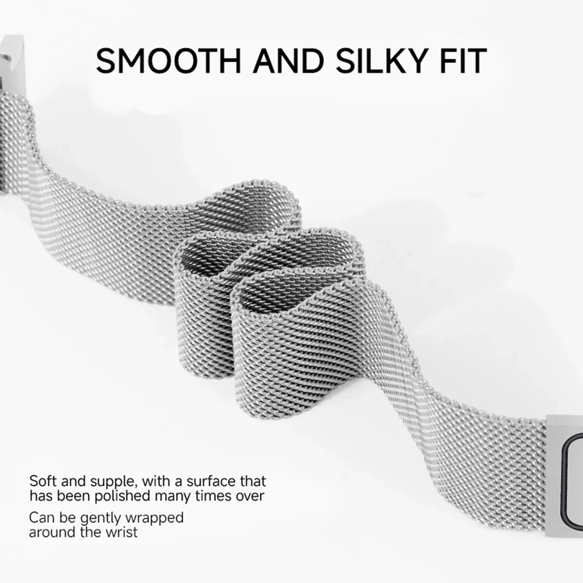 Elegant Stainless Steel Milanese Magnetic Watch Strap Bracelet