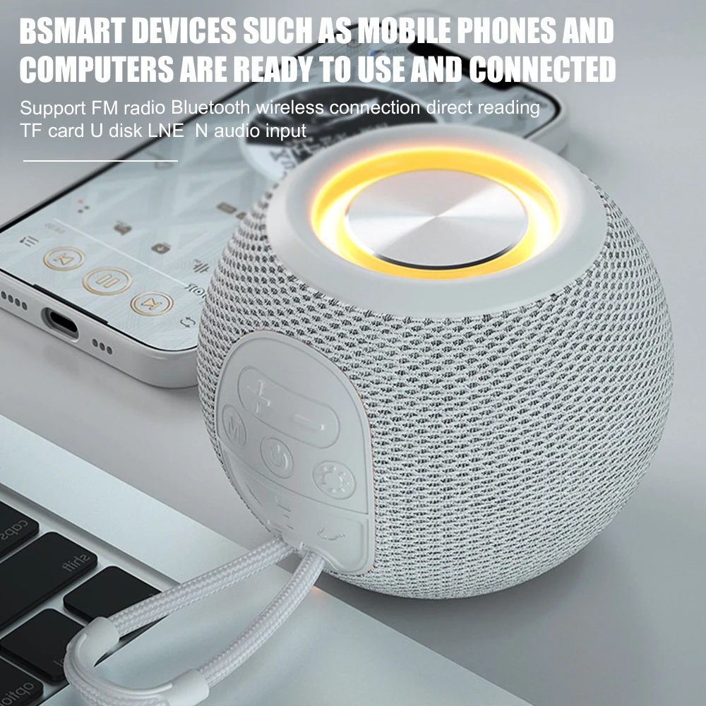 Mini Wireless Caixa De Som Bluetooth 5.3 Bass Speaker Outdoor Portable Subwoofer Soundbar Support TF Card Music Audio Player
