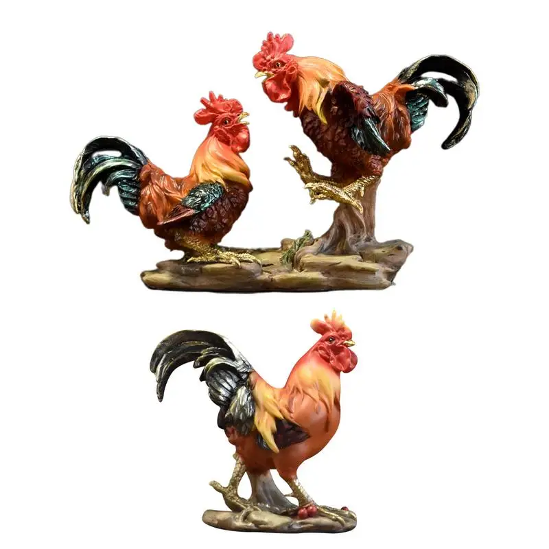 

Rooster Statue Funny Resin Figurine Decoration Rooster Figurine For Backyard Flat Courtyard Lawn Sculpture Outdoor Home