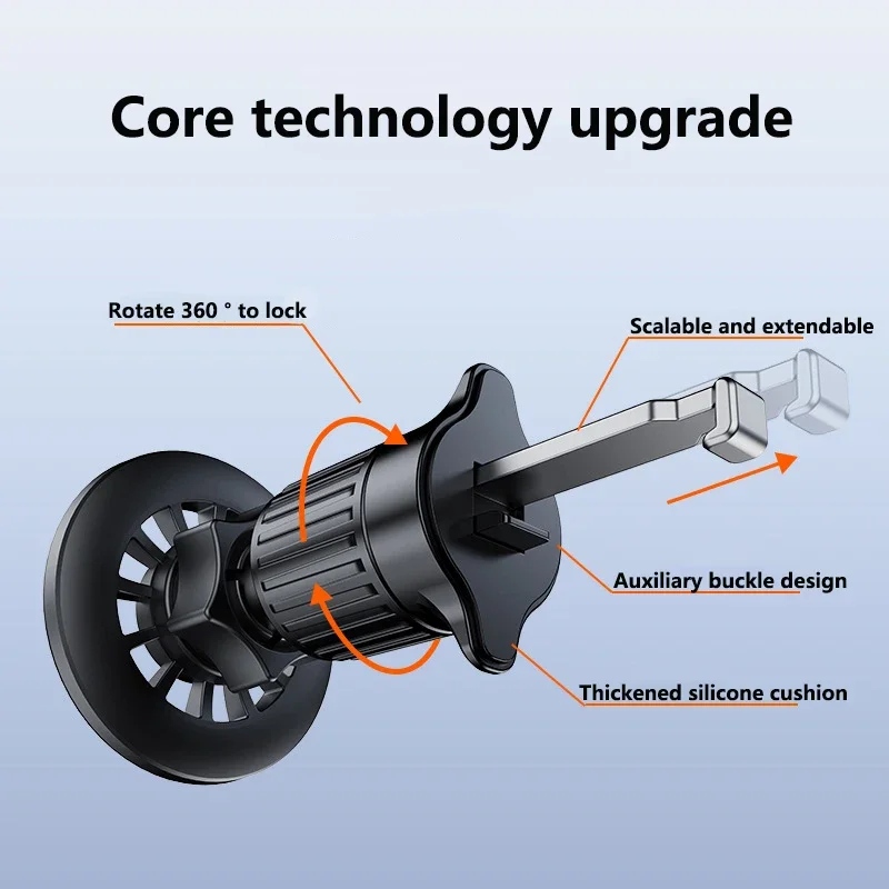 360° Rotating Car Magnetic Phone Holder Car Phone Bracket For iPhone 15 14 13 12 Xiaomi Samsung Mobile Phone Support Universal