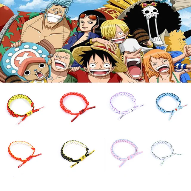 One Piece Anime Charm Bracelets 2000s Luffy, Shanks, Pirate Flag