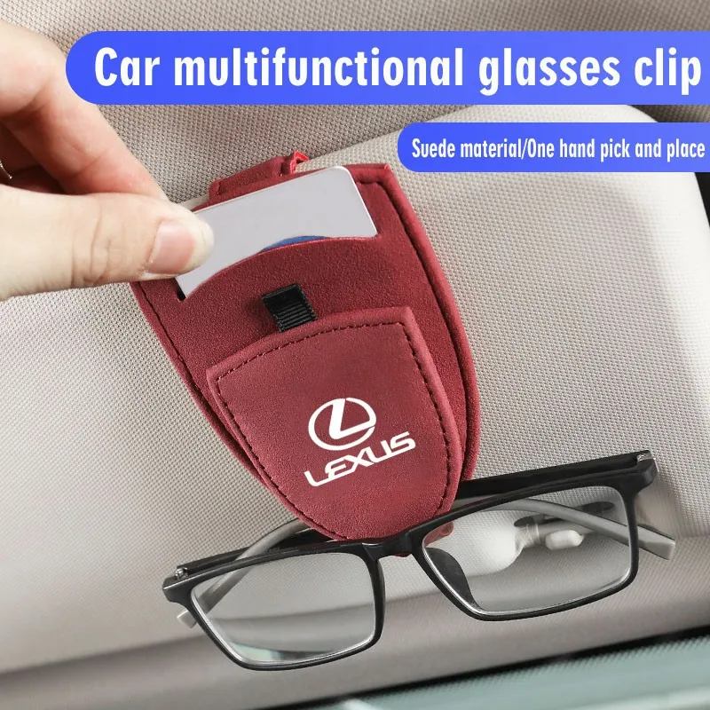 Car Sun Visor Glasses Fastener Holder Clip Sunglasses Storage For Lexus