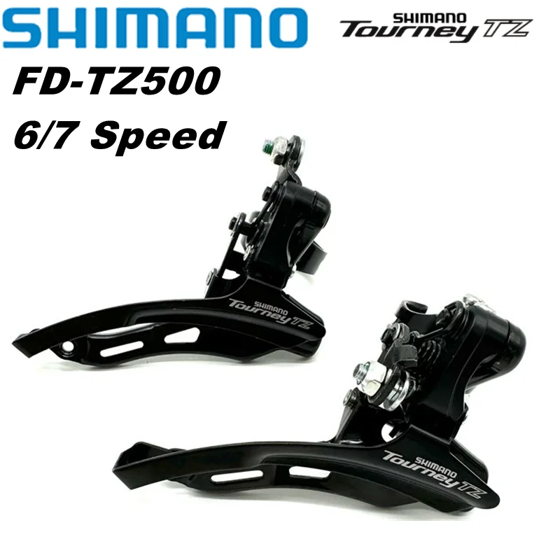 Deragliatore Anteriore Shimano Tourney TZ500 – 6 Velocità – Fissaggio 31,8 Mm – Doppia Corona