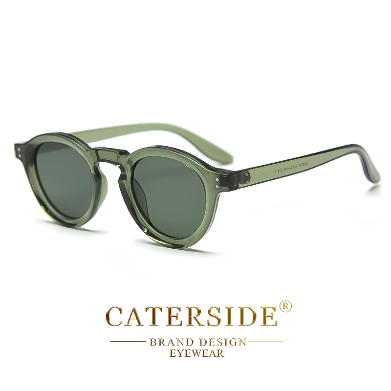 CATERSIDE Retro Runde Polarisierte Sonnenbrille Männer TR90 Hochwertige TAC Linsen Sonnenbrille Frauen Fahren Angeln Brillen UV400 – Detail 20