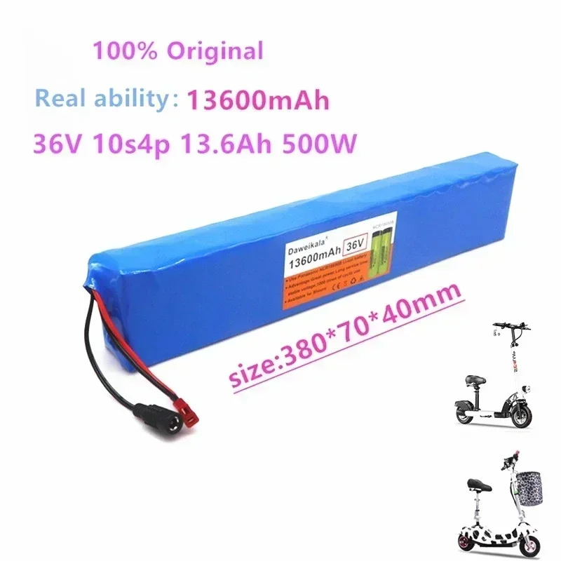 

2021 100% Original high power 36V battery 10S4P 13.6Ah 18650 battery pack 500W 42V 13600mAh for Ebike electric bicycle with BMS