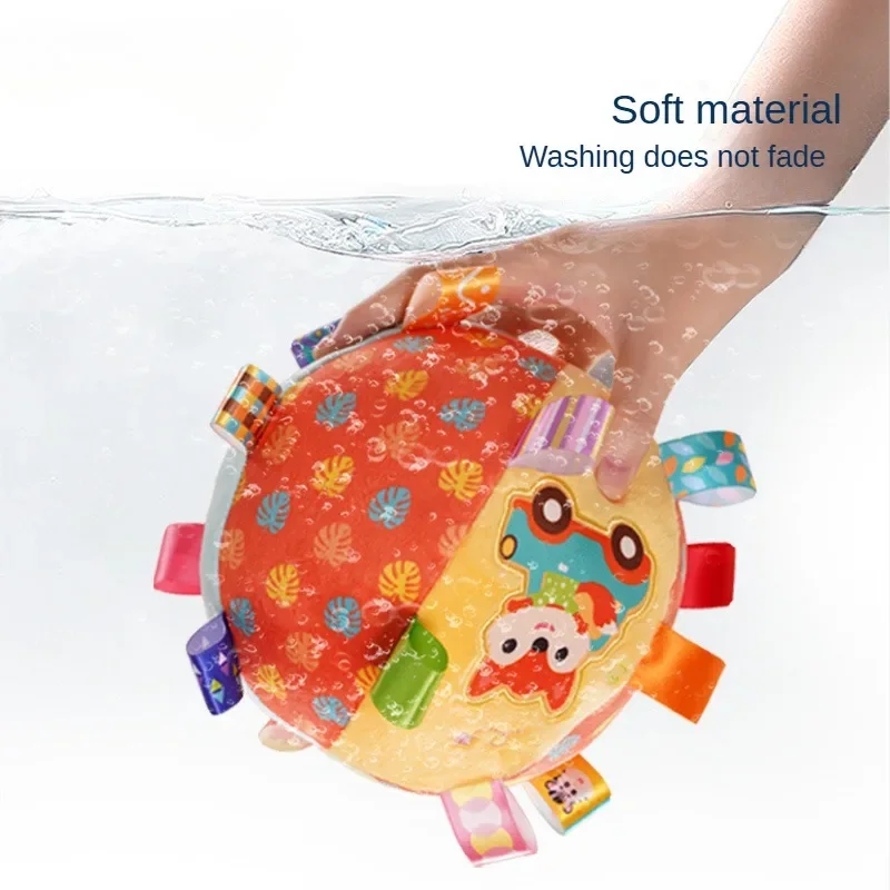 Baby Rattles Toys Soft Plush Hand Rattles Hand Grip Ball Animal Pattern Rattles Shaker for 3 6 9 12 Months Plush Vocal Toy - 5