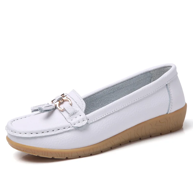 Casual Shoes for women Flats Shoes Cut Out Leather Breathable Moccasins Boat Shoes Ballerina Ladies D002