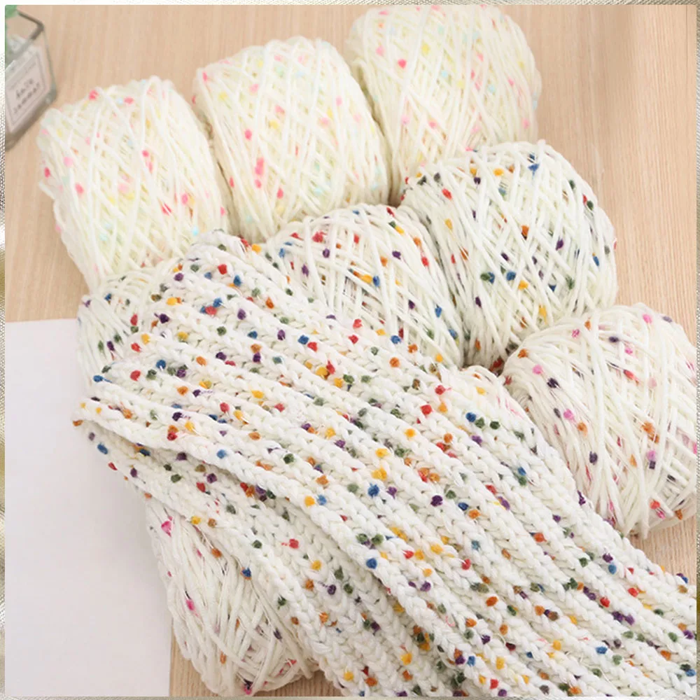 A3 50g/Roll Rainbow Beans Wool Yarn Cute Yarn Knitting Thread DIY Craft Scarf Sweater Knitted Yarn Sewing Accessories 3